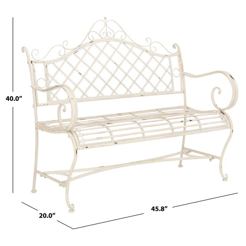 Hornellsville Wrought Iron Garden Bench Intended For Celtic Knot Iron Garden Benches (View 17 of 20)