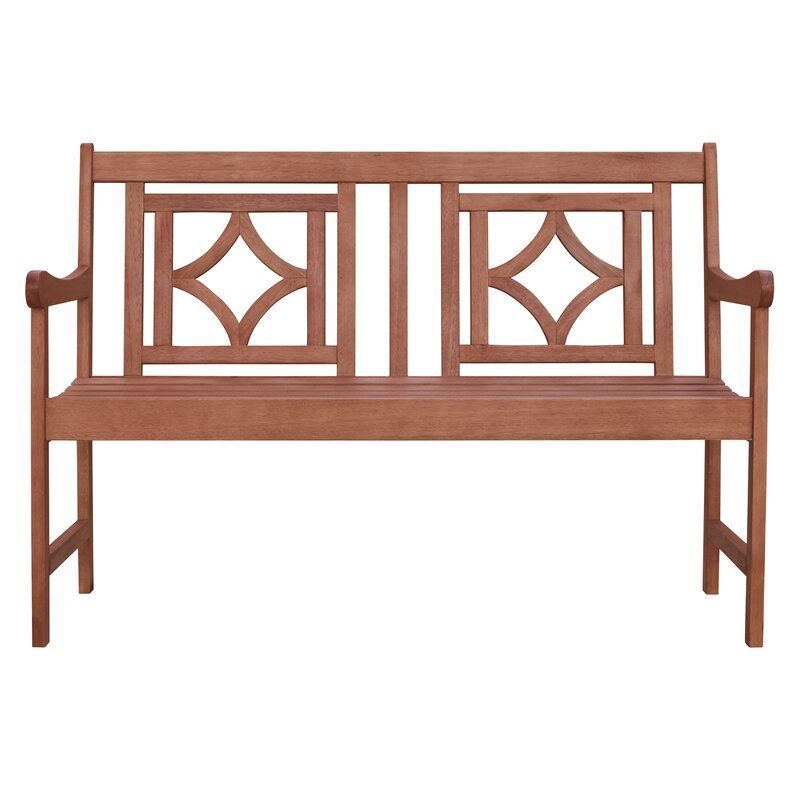 Longshore Tides Stephenie Patio Diamond Wooden Garden Bench Within Amabel Wooden Garden Benches (Photo 12 of 20)