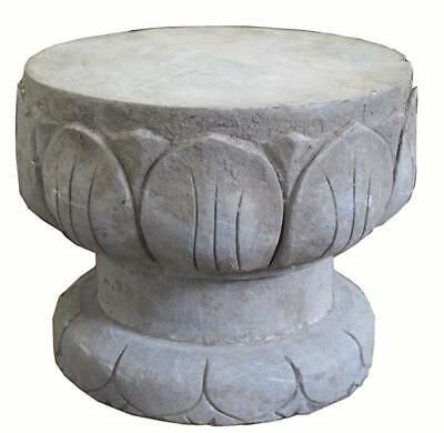 Lotus Leave Stone Garden Stool | Ebay Intended For Standwood Metal Garden Stools (Photo 1 of 20)