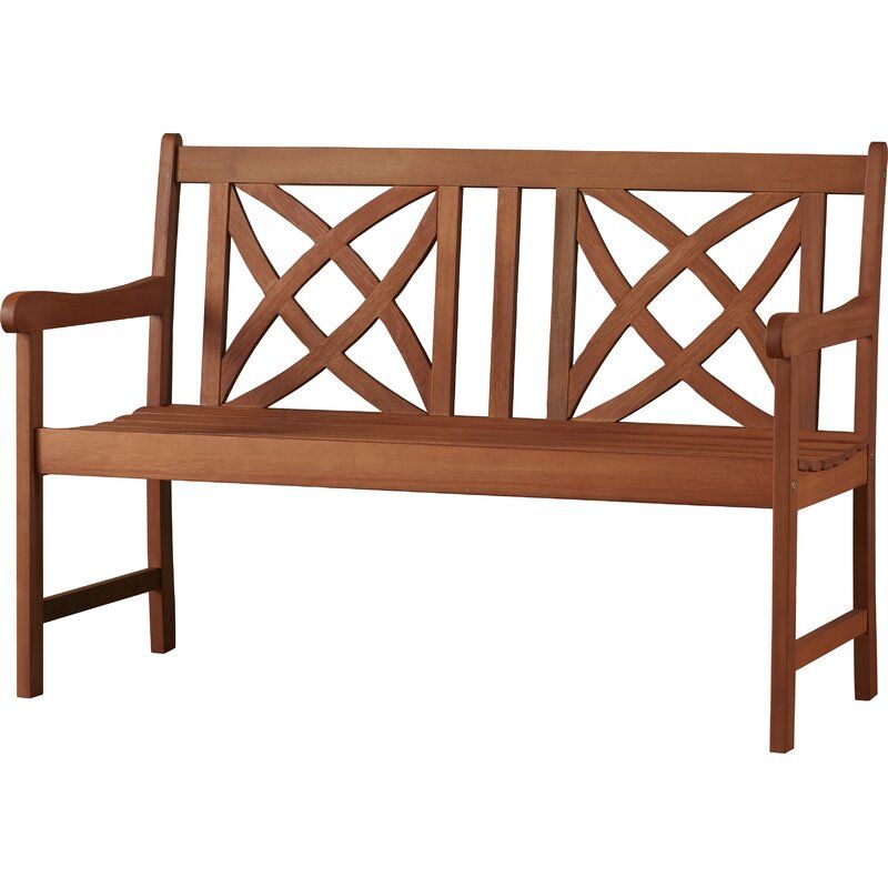 Maliyah Solid Wood Garden Bench In Avoca Wood Garden Benches (View 16 of 20)