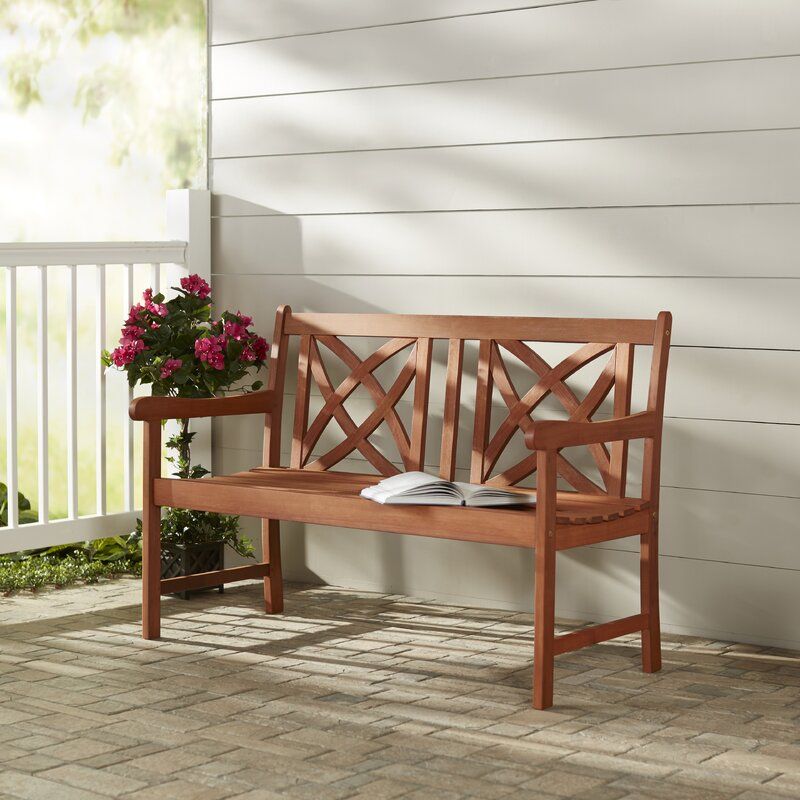 Maliyah Wooden Garden Bench With Avoca Wood Garden Benches (View 15 of 20)