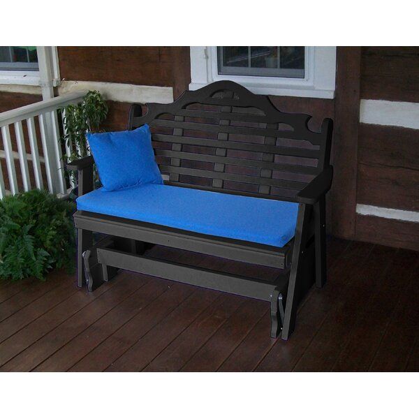 Outdoor Bench Rocker Within Zev Blue Fish Metal Garden Benches (View 7 of 20)
