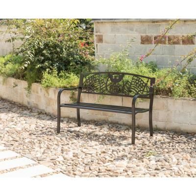 Outdoor Benches – Patio Chairs – The Home Depot Intended For Tree Of Life Iron Garden Benches (Photo 20 of 20)