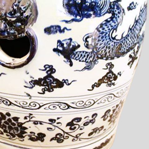 Rywc02_blue And White Dragon Ceramic Garden Stool – All With Regard To Dragon Garden Stools (Photo 10 of 20)