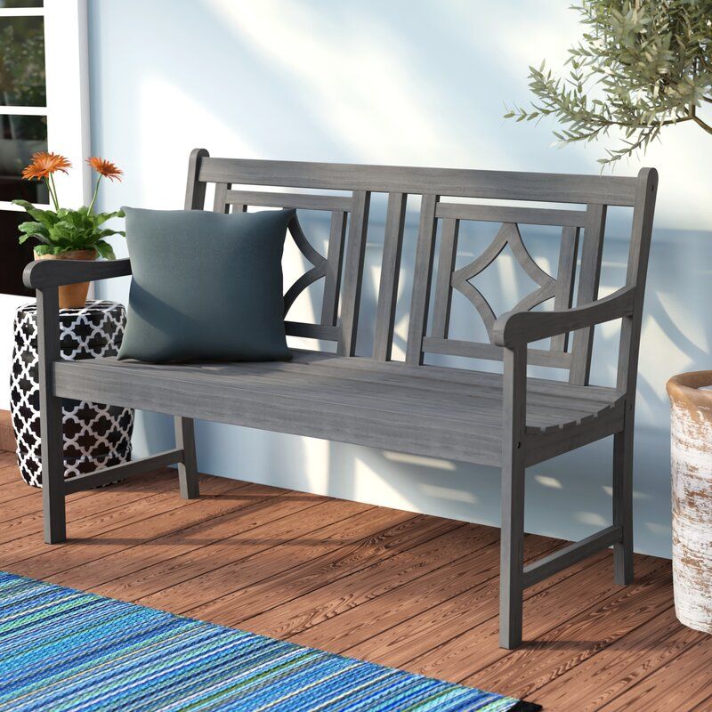 Shelbie Patio Diamond Wooden Garden Bench With Shelbie Wooden Garden Benches (View 2 of 20)