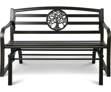 Steel Glider With Tree Of Life Design – T70 Fdgc1603 With Tree Of Life Iron Garden Benches (View 11 of 20)