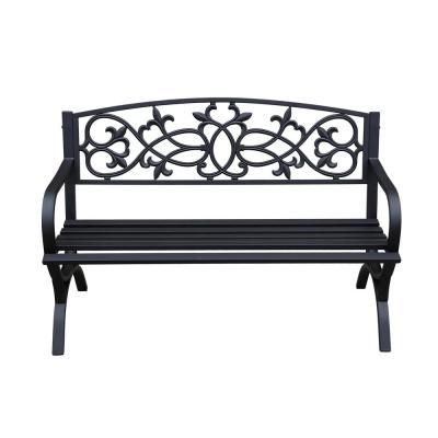 Steel – Outdoor Benches – Patio Chairs – The Home Depot With Pettit Steel Garden Benches (Photo 18 of 20)