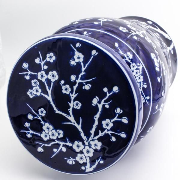 Unbranded Blue Garden Cobalt Cherry Blossom Podium Stool In Williar Cherry Blossom Ceramic Garden Stools (Photo 13 of 20)