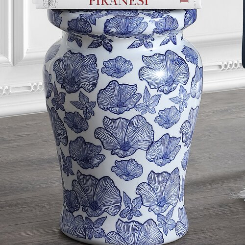 Wilde Poppies Ceramic Garden Stool With Regard To Wilde Poppies Ceramic Garden Stools (Photo 1 of 20)