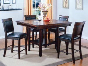 2019 Keown 43'' Solid Wood Dining Tables Throughout Crownmark 2727t 4848v Fulton Count Lazy Susan 5 Piece (Photo 4 of 20)
