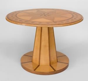 2020 Gaspard Maple Solid Wood Pedestal Dining Tables For Austrian Biedermeier (19th Cent) Maple & Mahogany Center (Photo 6 of 20)