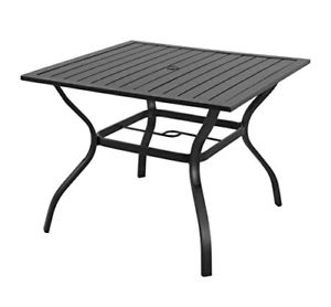 2020 Getz 37'' Dining Tables Inside Emerit Outdoor Patio Bistro Metal Dining Table With (View 5 of 20)