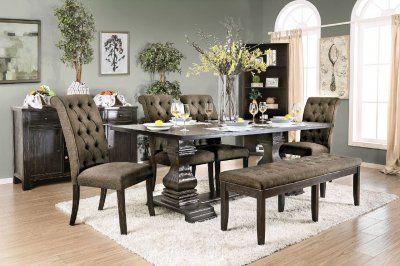 2020 Neves 43'' Dining Tables With Regard To Nerissa Dining Table Cm3840t In Antique Black W/options (View 16 of 20)