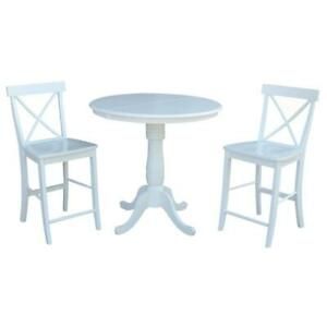 36" Round Extension Dining Table 36"h With 2 X Back With Regard To Preferred Menifee 36'' Dining Tables (View 5 of 20)