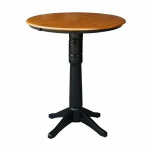 36" Round Top Pedestal Table With 12" Leaf – Dining Within Best And Newest Dawid Counter Height Pedestal Dining Tables (View 5 of 20)