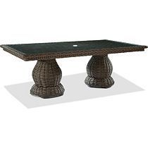 44" X 84" Double Pedestal Dining Table W/ Glass (View 15 of 20)
