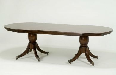7982 Racetrack Oval Double Pedestal Table (Photo 7 of 20)