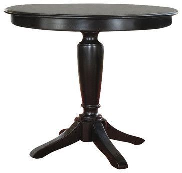 American Drew Camden Black Round Counter Height Pedestal Throughout Fashionable Andrelle Bar Height Pedestal Dining Tables (View 18 of 20)