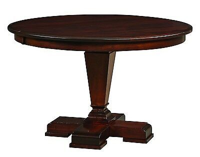 Amish 54" Fulton Round Pedestal Dining Table Solid Wood Throughout Well Known Classic Dining Tables (View 10 of 20)