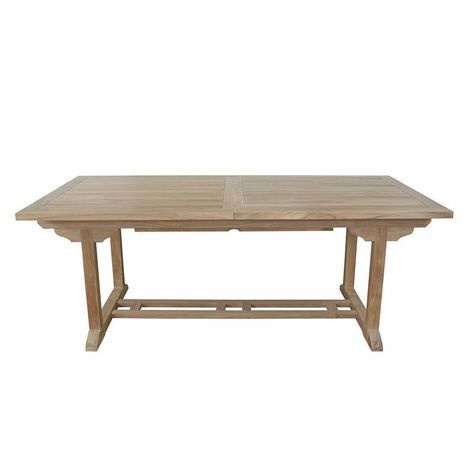 Anderson Teak Bahama 10 Foot Rectangular Extension Table In Most Recently Released Aulbrey Butterfly Leaf Teak Solid Wood Trestle Dining Tables (View 12 of 17)