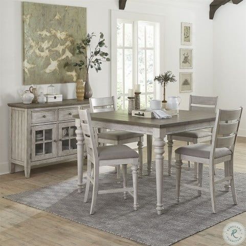 Andrelle Bar Height Pedestal Dining Tables With Current Heartland Antique White Extendable Counter Height (View 20 of 20)