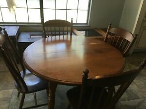 Antique Dining Table Sprague And Carleton Solid Rock Maple Pertaining To Most Current Drake Maple Solid Wood Dining Tables (View 10 of 20)