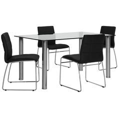 Anzum 23.6'' Dining Tables With Regard To Well Known Napoli Black Rectangular Table & 4 Upholstered Chairs (Photo 3 of 20)