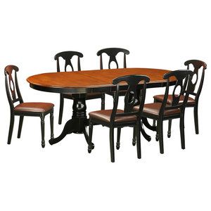 Babbie Butterfly Leaf Pine Solid Wood Trestle Dining Tables Throughout Current Pine Island 7 Piece Round Dining Set With Wheat Back (View 3 of 20)