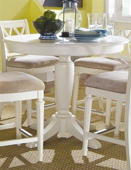 Bar Height Pedestal Dining Tables Inside Preferred American Drew Camden Buttermilk 42'' Round Counter Height (View 18 of 20)