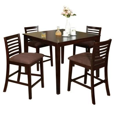 Bechet 38'' Dining Tables In 2019 Venetian Worldwide Eaton I 5 Piece Espresso Dining Set (Photo 7 of 20)