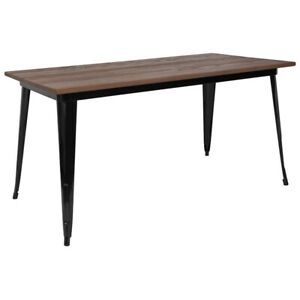 Best And Newest 30.25" X 60" Rectangular Metal Indoor Table With Rustic With Deonte 38'' Iron Dining Tables (Photo 9 of 20)