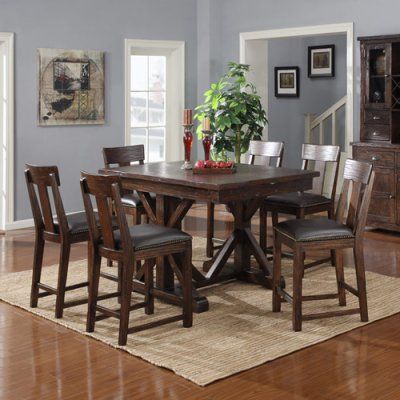 Best And Newest Babbie Butterfly Leaf Pine Solid Wood Trestle Dining Tables With Regard To Emerald Home Ashland Counter Height Dining Table – D349  (View 1 of 20)