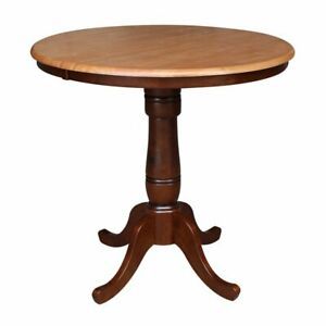 Best And Newest Barra Bar Height Pedestal Dining Tables Regarding 36" Round Top Pedestal Table With 12" Leaf –  (View 5 of 20)