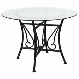 Best And Newest Flash Furniture Princeton 42" Round Glass Top Dining Table Pertaining To Darbonne 42'' Dining Tables (Photo 3 of 20)