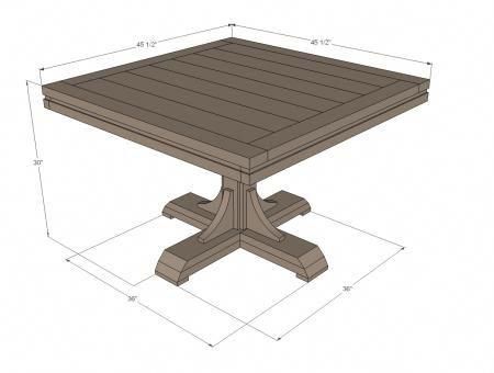 Best And Newest Granger 31.5'' Iron Pedestal Dining Tables Pertaining To Ana White (Photo 1 of 20)