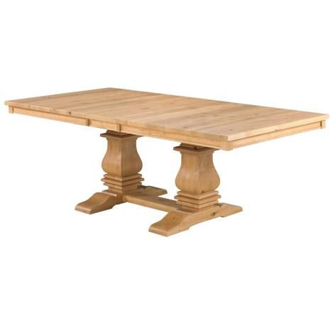 Best And Newest Mediterranean Dining Table – Naked Furniture Inside Gaspard Extendable Maple Solid Wood Pedestal Dining Tables (View 8 of 20)