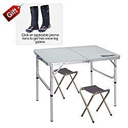 Best And Newest Redcamp Folding Camping Table Adjustable, Portable Picnic Within Akitomo  (View 14 of 20)