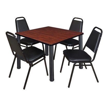 Best And Newest Round Breakroom Tables And Chair Set In Symple Stuff Leiser 5 Piece Square Breakroom Table Set (View 17 of 20)
