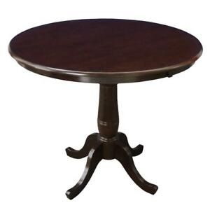 Bineau 35'' Pedestal Dining Tables Inside Most Recent International Concepts 30" Round Top Pedestal Table Rich (Photo 3 of 20)