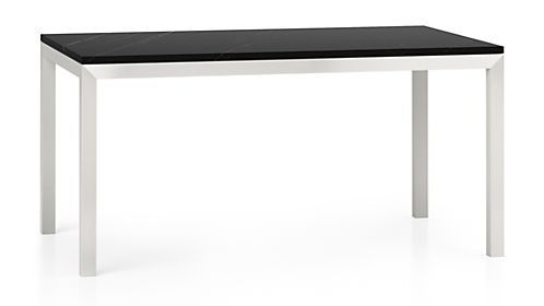 Black Marble Top/ Stainless Steel Base Parsons Dining In Recent Crilly 23.6'' Dining Tables (Photo 8 of 20)
