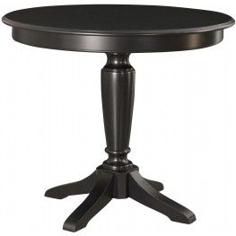 Camden Black Round Counter Height Pedestal Dining Table Pertaining To 2020 Charterville Counter Height Pedestal Dining Tables (View 5 of 20)