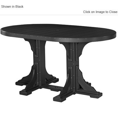 Canalou 46'' Pedestal Dining Tables Inside Favorite Luxury Poly Furniture Oval Double Pedestal Counter Table (View 5 of 20)