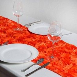 Candie 35.5'' Dining Tables Inside Most Recently Released Chemin De Table Rosette Orange – Les Couleurs Du Mariage (Photo 20 of 20)