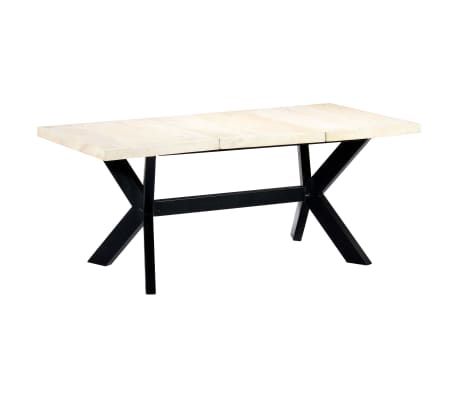 Clennell 35.4'' Iron Dining Tables Regarding Latest Vidaxl Dining Table White 70.9"x35.4"x29.5" Solid Mango (Photo 4 of 20)