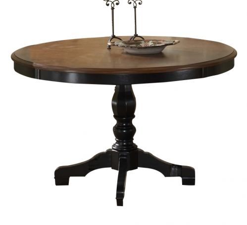 Corvena 48'' Pedestal Dining Tables Throughout 2019 Hillsdale Embassy Round Pedestal Dining Table In Rubbed (Photo 8 of 20)