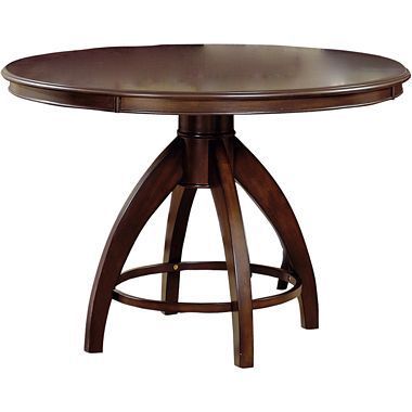 Counter Height Pedestal Dining Tables Intended For Newest Hillsdale Nottingham 53" Round Dining Table – Jcpenney (Photo 9 of 20)