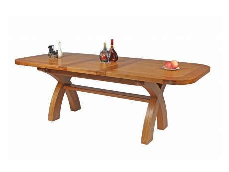 Country Oak 2.3m Cross Leg Extending Dining Table Oval With Regard To Preferred 49'' Dining Tables (Photo 11 of 20)