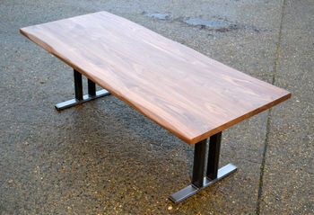 Current 10 Seater Walnut Dining Table W/ Steel Pedestal Base Inside Dawna Pedestal Dining Tables (Photo 20 of 20)