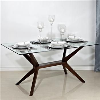 Current Benji 35'' Dining Tables Inside Xcella Vista Glass Dining Table 59" X 35" X  (View 14 of 20)