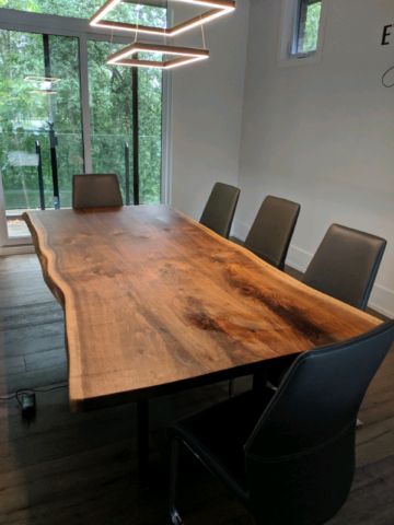 Current Custom Live Edge Walnut Dining Table – 7' 6" X 42 Within Darbonne 42'' Dining Tables (View 11 of 20)